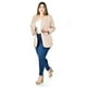 thumbnail image 2 of Blazer manga 3/4 Roman Fashion /Tallas Extras, 12255 (Beige) multicolor 42, 2 of 5
