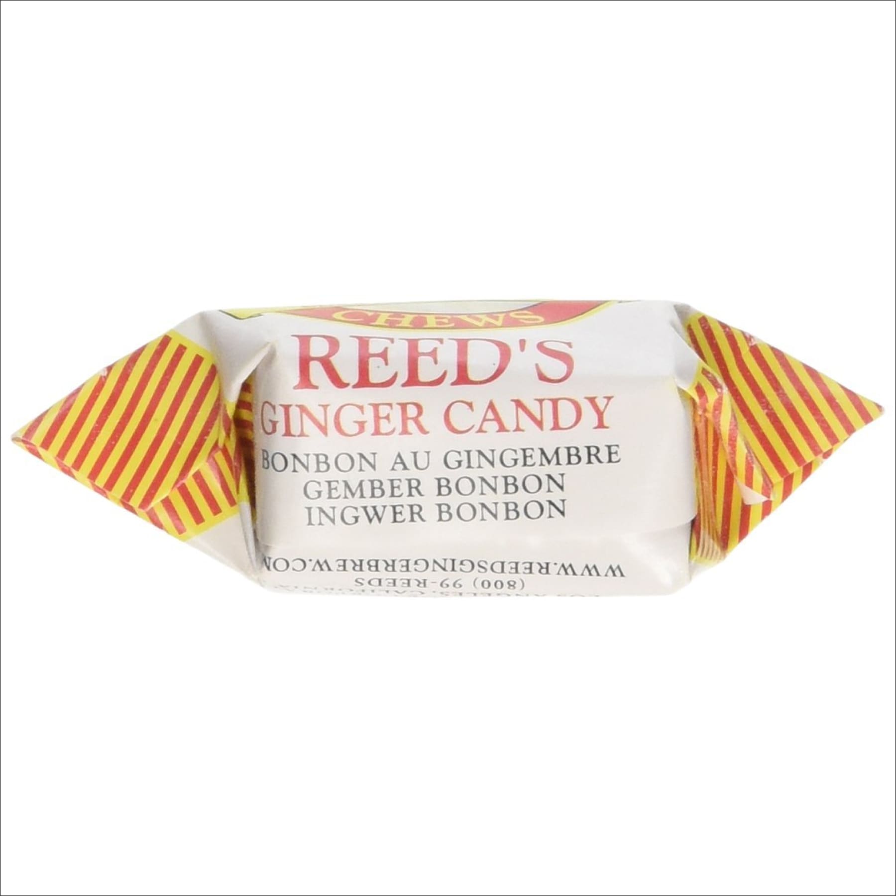 Reed's Ginger Candy Chews 2lb Bag Standard Packaging