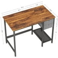 thumbnail image 4 of Cubicubi Computer Desk 40" Office Desk with Drawer, Rustic Brown Finish, 4 of 7