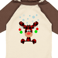 thumbnail image 4 of Inktastic Cute Flannel Reindeer with Christmas Bulbs and Snowflakes Boys or Girls Long Sleeve Baby Bodysuit, 4 of 5
