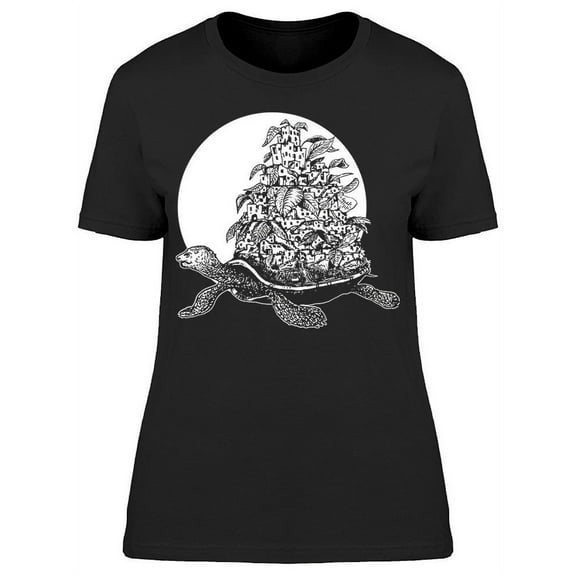 Hand Drawn Fantasy Turtle T-Shirt Women -Image by Shutterstock, Female Medium