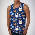 thumbnail image 1 of Camiseta sin mangas de cuello redondo para hombre, ropa de ocio, fitness, para el hogar, pijama, camiseta con estampado a color, blusa deportiva de poliéster para hombre, 1 of 5