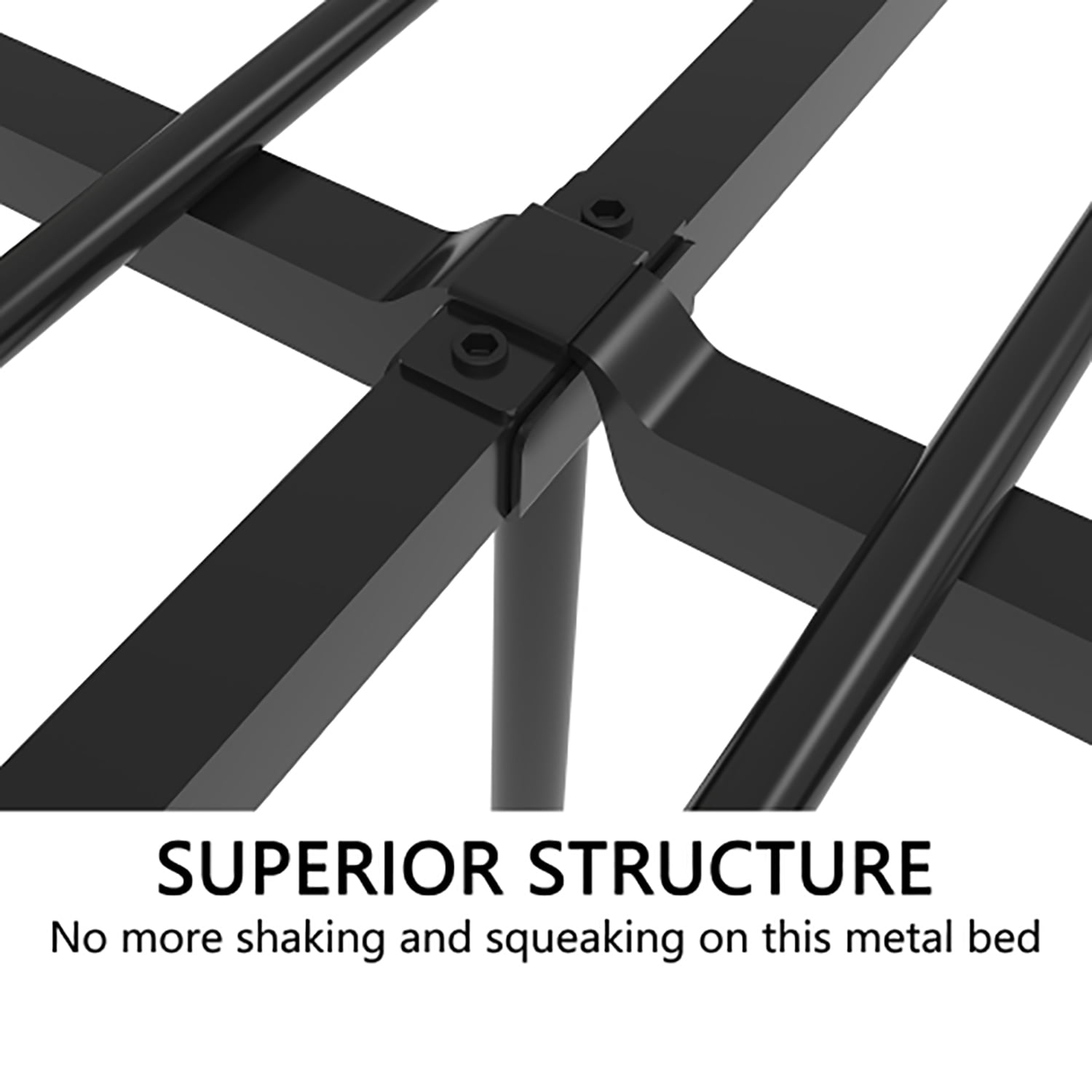 Resenkos Classic Metal Platform Bed Frame, Full Size Bed Frame with Vintage Headboard and Footboard Platform Base, Black Resenkos Classic Metal Platform Bed Frame, Full Size Bed Frame with Vintage Headboard and Footboard Platform Base, Black