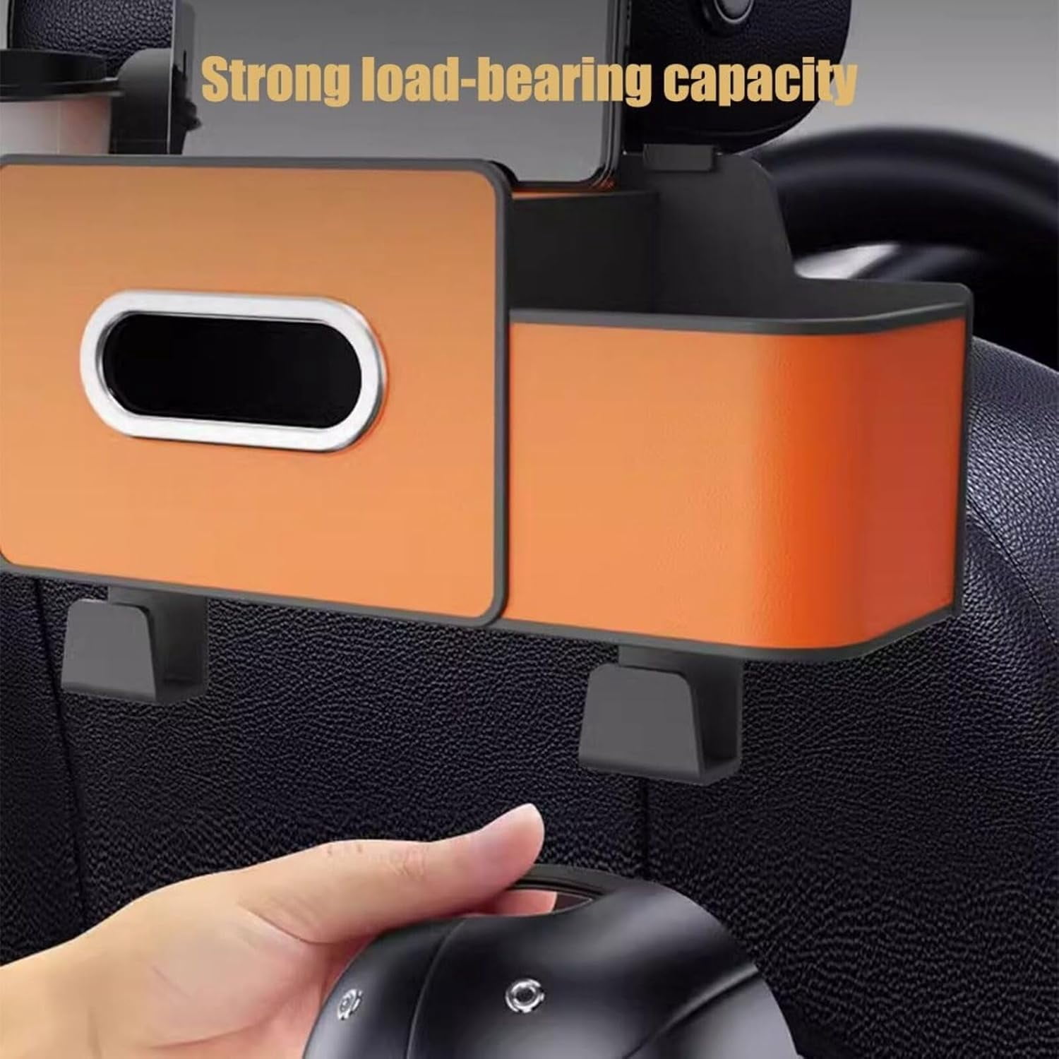 Car Organizers and Storage Box, 4 in 1 Multifunctional  Car Organizer and Storage Box Back Seat, Car Headrest Backseat Organizer for Hold Phone, Drinks, Handbag, Car Accessories