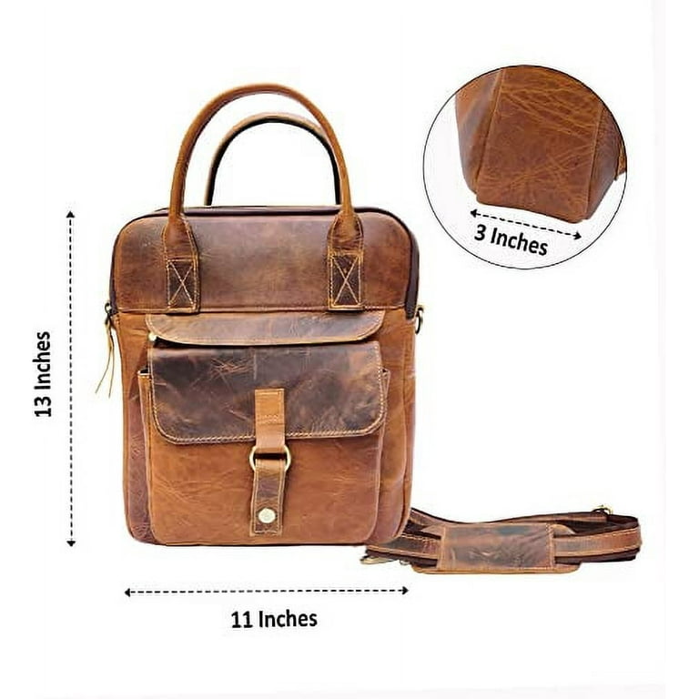 Vintage Messenger Bag for Men and Women - 13 inch