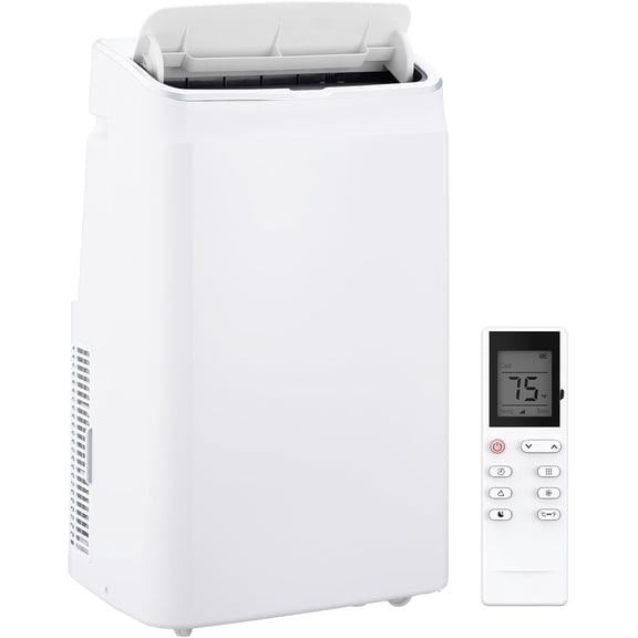 Portable Air Conditioner 12000 BTU, 3-In-1 Cooling/Fan/Dehumidifier AC for 550 Sq.Ft Rooms, 45dB Ultra-Quiet Sleep Mode, Remote Control, 24H Timer, Auto Swing for Bedroom, Office, Living Spaces
