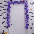 thumbnail image 7 of Halloween String Garland 6.5FT - Black Maple Leaf & Purple Vine Hanging Decor for Yard, Table, Wall, Party, Mantle - Fall & Halloween Indoor/Outdoor Decoration, 7 of 7