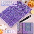 thumbnail image 3 of 25000Pcs Resin Rhinestones for Crafting, Mine Gold 2-6mm Mixed Sizes Non Hotfix Flatback Gems with 1Pcs Glue, Bedazzling Crystal for DIY Craft Clothing Mugs Tumblers Shoes Fabric Decor Nail Art, 3 of 8