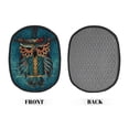 thumbnail image 2 of Pofeuu Owl In Blue Print Silicone Pot Mat Mitten With Hanging Loop Heat Resistant Oven Mitts Non-Slip Bbq Baking Smoking Potholders, 2 of 7