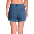 thumbnail image 2 of Tinseltown Womens Juniors High Rise High Waist Denim Shorts Blue 5, 2 of 2
