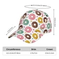thumbnail image 2 of Picia Colorful Donuts pattern Trucker Low Profile Hat Men Women Baseball Cap Dad Hat Adjustable Unconstructed Plain Cap, 2 of 9