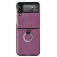 thumbnail image 4 of Allytech Z Flip 4 Case, Galaxy Z Flip 4 Wallet Case Cover, Premium PU Leather Slim Fit Shockproof with Ring Holder Anti-scratch Back Shell Case for Samsung Galaxy Z Flip 4 5G Phone - Purple, 4 of 7