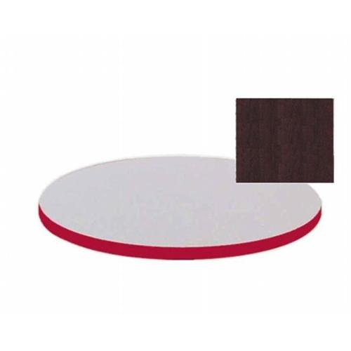 Round Cafe Breakroom Top in Walnut (36 in./Mahogany)