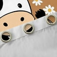 thumbnail image 4 of Homewish Cartoon Cow Black Out Curtains for Preppy Child Kids,Kawaii Floral Daisy Curtains Pack of 2 (42x63 Each),Farmhouse Animal Bedroom Curtains,Breathable Home Decor, 4 of 6