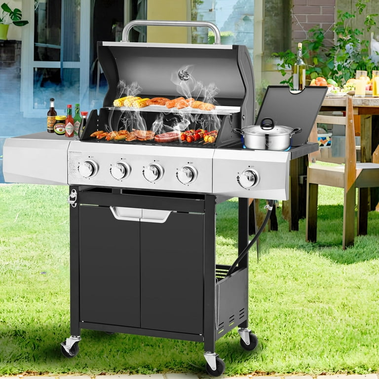バーベキュー・調理用品 BBQ GRILL S GRILL RECTANGLE Amazon.com: TITIMO 4-Burner Propane Gas Grill with Side