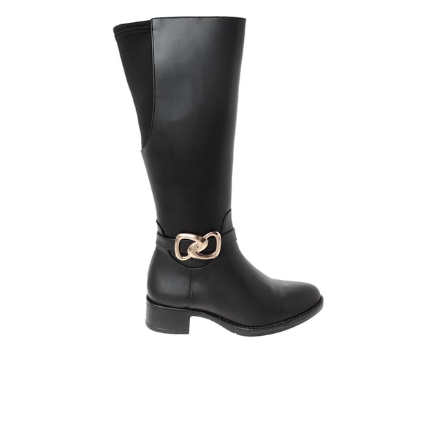 Bota Jennifer color negro con detalle de hebilla en el tobillo 25.0 Dorothy Gaynor Bota Jennifer color negro con detalle de hebilla en el tobillo 25.0