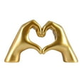 thumbnail image 2 of Figura de mano de amor con gesto de corazón, estatua, escultura para decoración de sala de estar. dorado, 2 of 9