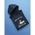 thumbnail image 3 of Smartprints Mens Graphic Hoodie Navy - Can't Talk I'm On Another Line Cotton Blend Classic Fit, 3 of 4