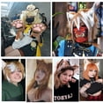 thumbnail image 3 of Pinza para el pelo VIGVAN KYC con orejas de animal, kawaii, orejas de gato, peluche, cosplay de Halloween (diadema marrón y blanca), 3 of 3