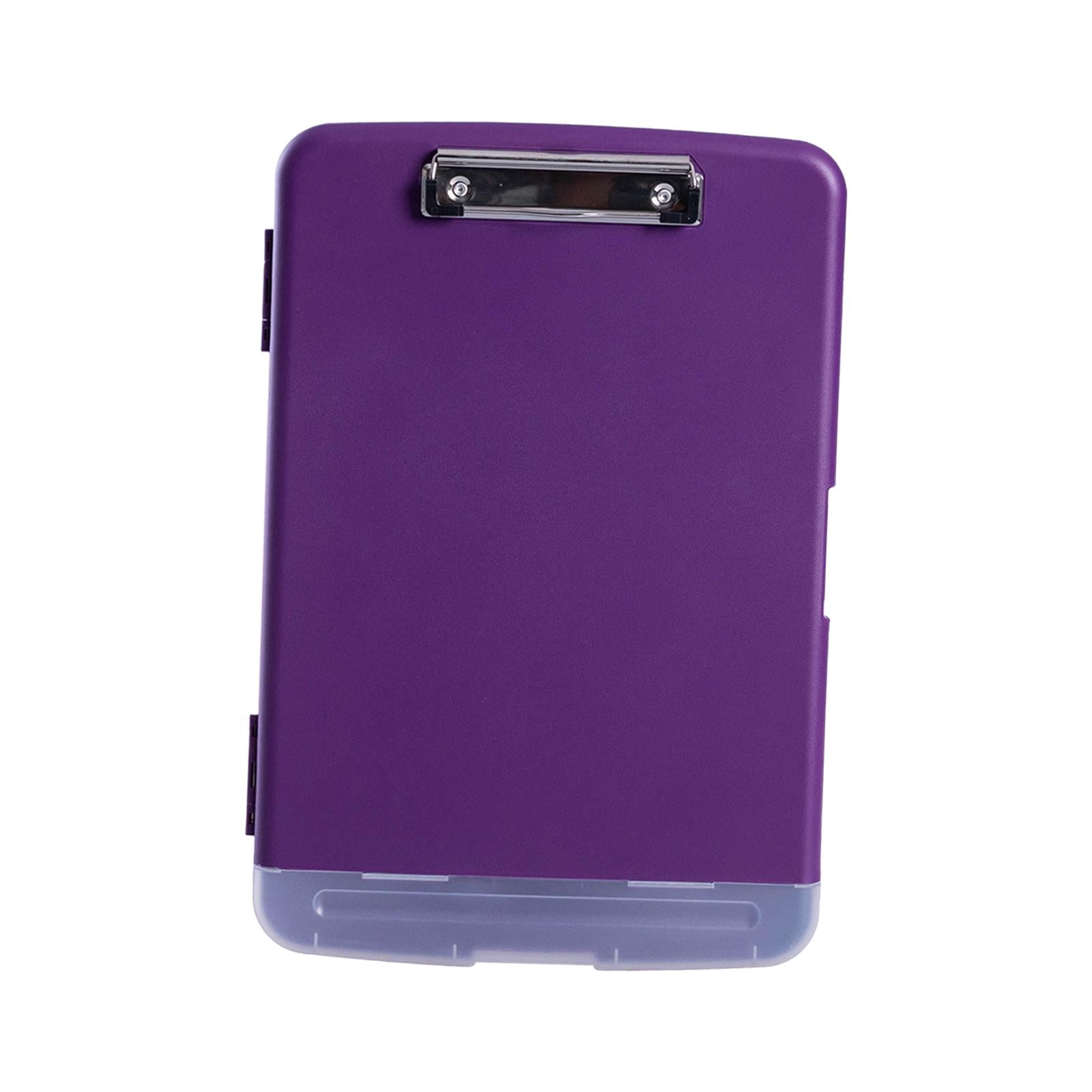 SunniMix Clipboard with Storage And Pen Holder, A4 Size Clipboard Organizer, Multipurpose dark violet