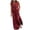 Red, variant on IROINNID Women's Sleeveless Sundress Full-Length Fashion Summer Casual Zipper Fork Opening Dress Solid Color V-Neck Dress