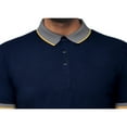 thumbnail image 3 of X RAY Jeans Mens Short Sleeve Snap-Placket Polo, Navy/Mustard, S, 3 of 4