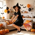 thumbnail image 6 of Wizard Broom for Halloween Decorations, 35.4'' Plastic Witch Broomstick Prop for Party Cosplay Wizard Flying Stick for Halloween Party Cosplay Supplies - Orange, 6 of 6
