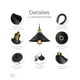 thumbnail image 4 of 2 Lámparas Colgantes De Techo Vintage Metal Ajustable Negro, 4 of 5