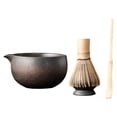 thumbnail image 3 of Juego completo de utensilios para té Matcha con batidor y cuenco de bambú cuenco gris, 3 of 9