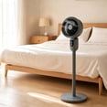 thumbnail image 7 of Standing Fan for Bedroom, 1190CFM Pedestal Fans Oscillating, Adjustable Floor Fan with DC Motor, 23dB Quiet, 12 Speeds, 12H Timer for Home Office- Gray, 7 of 7