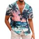 thumbnail image 1 of Shirt For Men Casual Fashion Summer Short Sleeve Buttons Printed T Shirt TopS, 1 of 5