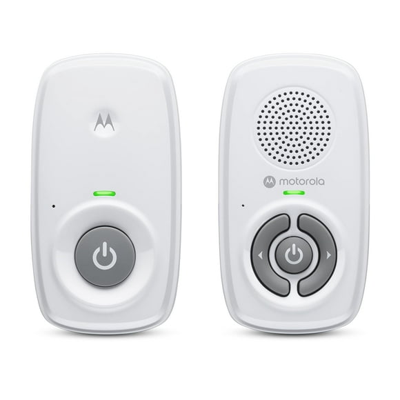 Monitor de audio para bebés Motorola Nursery AM21: alcance de 1000 pies, conexión segura y privada, micrófono de alta sensibilidad, control de volumen, unidad portátil para padres (tomacorriente o bat