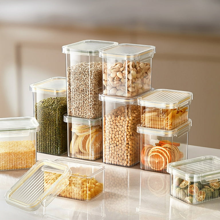 5 Airtight Food Storage Containers with Lids, BPA Free Plastic Dry