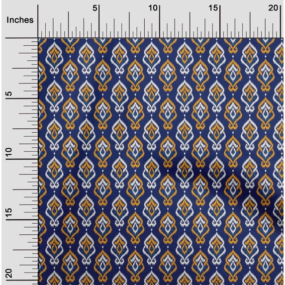 oneOone Cotton Cambric Fabric Damask Ikat Fabric Prints By Yard 56 Inch Wide
