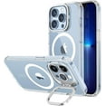 thumbnail image 1 of XUCP-pour iPhone 13 Pro Max Étui Magsafe avec Support, Protection de Qualité Militaire, Support Anneau avec Caméra Intégrée, Dos Résistant aux Rayures, Étui Classique avec Support pour iPhone 13 Pro Max, Transparent, 1 of 4