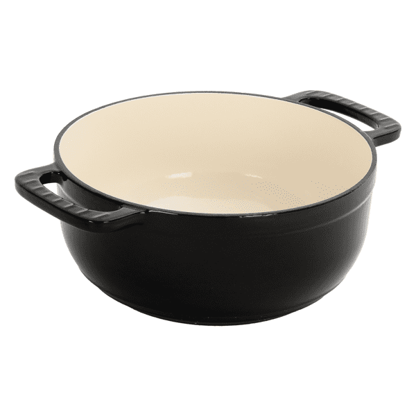 Alvantor 6QT Enameled Cast Iron Dutch Oven with Lid, Round Braising Pot, Oven Safe 500°F, Induction Compatible, Gradient Black