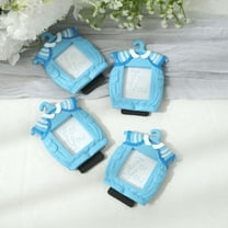 Efavormart 4 Pack | Cute 4" Newborn Baby Boy Blue Clothes Resin Picture Frame, Baby Shower Party Favors, Gender Reveal Party Gifts
