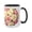 Black, variant on 15oz 'Romantic Rose Bouquet' Ceramic Mug - A Charming Floral Sipper