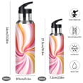 thumbnail image 2 of Yayeee 33oz Double Wall Stainless Steel Water Bottle with Flip Straw, Swirling Lines, 2 of 7