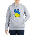 thumbnail image 1 of CafePress - Ukrainian Flag Peace Sign Ukraine Nativ Sweatshirt - Women's Hooded Sweatshirt, 1 of 1