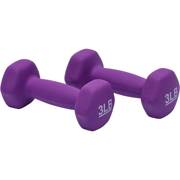 Neoprene Dumbbell Hand Weights, Comfort Grip Fitness Weights for Full Body Exercise & Muscle Toning, Home & Gym Workout Essentials