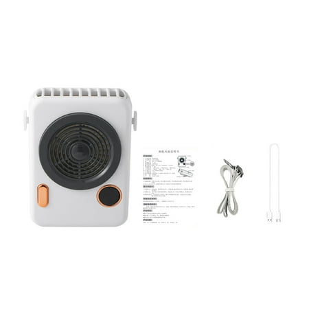 

Neck Hanging Fan LED Digital Electric Rechargeable Fan Adjustable Portable Camera Shape Cooler White by Hi.FANCY