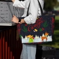 thumbnail image 4 of Wukai Merry Christmas Elk Print Zipper Bag,large Beach Tote Bag,Waterproof Sandproof Bag,Grocery and Picnic Tote Travel Bag, 4 of 5