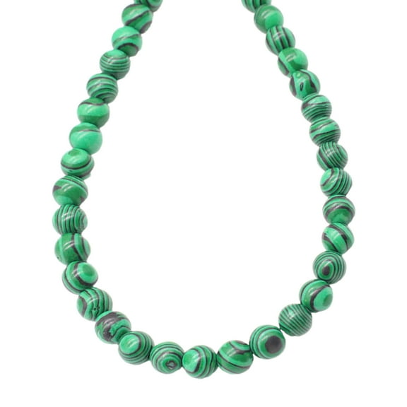 Safe Malachite Beads For Jewelry Crafting Natural Stone Round Spacer Beads For Necklace Making Projects