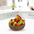 thumbnail image 4 of PBPBOX Coconut Pattern Salad Bowl for Home Use Coffee Color Synthetic Material Multipurpose, 4 of 5