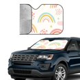 thumbnail image 4 of XMXY Car Sun Shade Windshield, Rainbow Striped Clouds Automotive Front Window Sun Visor for Cars SUV Trucks, Small Size, 4 of 8