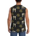 thumbnail image 4 of Bingfone Happy New Year Pattern Men's Tank Tops Workout Sleeveless Tee Shirts Running Beach Tanks for Men-X-Large, 4 of 7