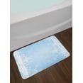 thumbnail image 2 of Winter Bath Mat, Abstract Christmas Themed Snowflake Pattern on the Soft Colored Backdrop Image, Non-Slip Plush Mat Bathroom Kitchen Laundry Room Decor, 29.5 X 17.5 Inches, Pale Blue White, Ambesonne, 2 of 2