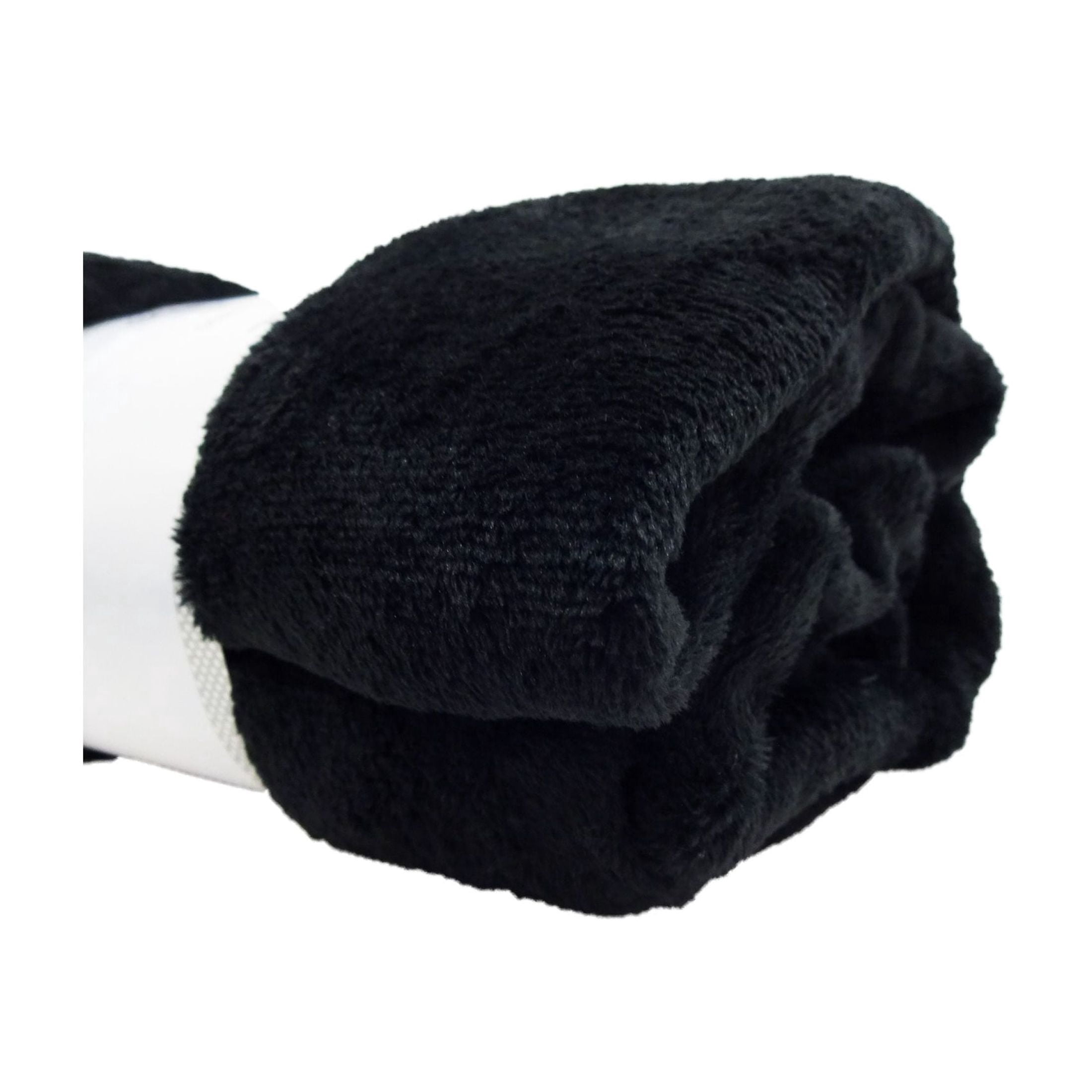 (2 pack) Shason Textile 1.5 Yard Cut Plush Coral Fleece Fabric, Black, 54" Wide for Sewing & Crafts