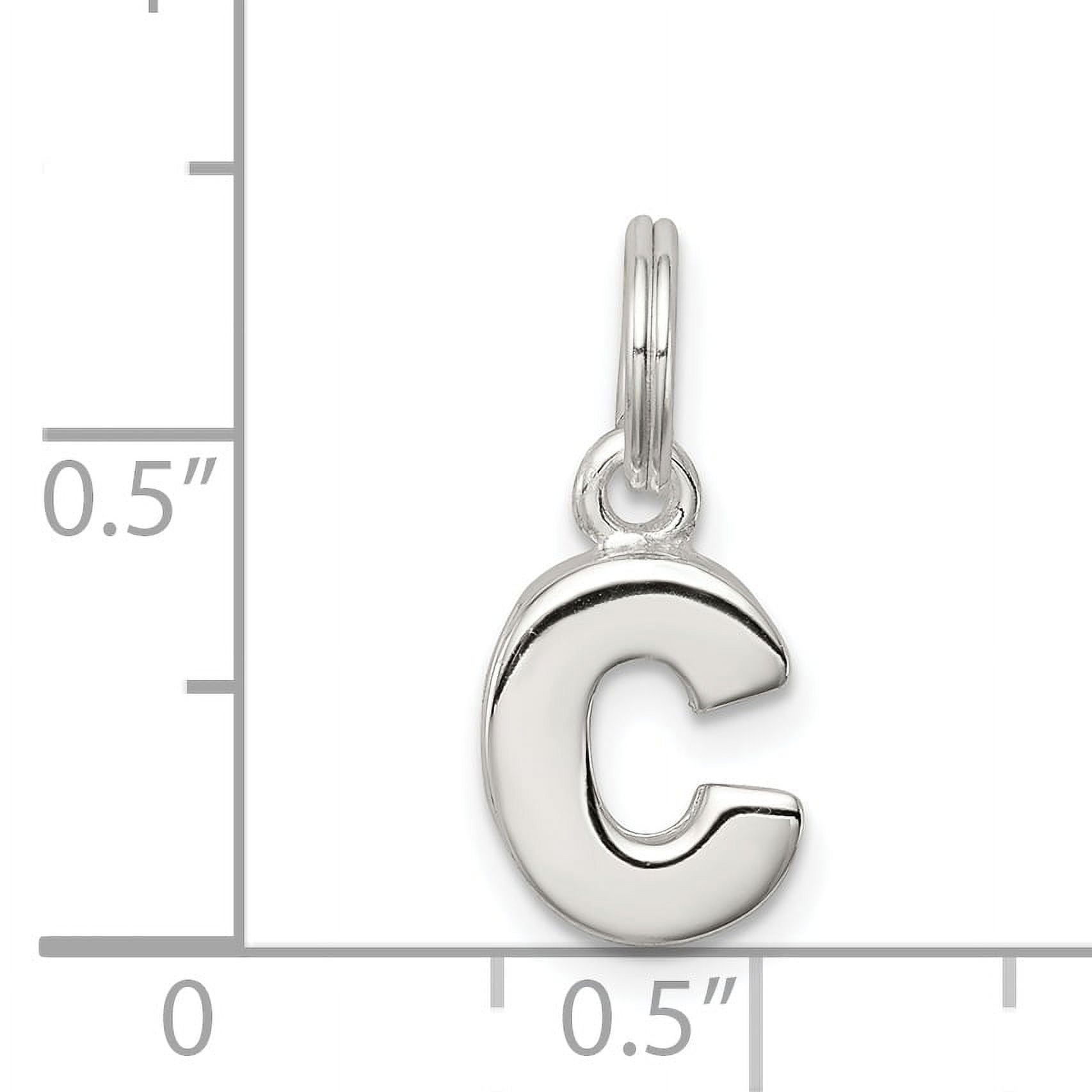 Sterling Silver C Charm